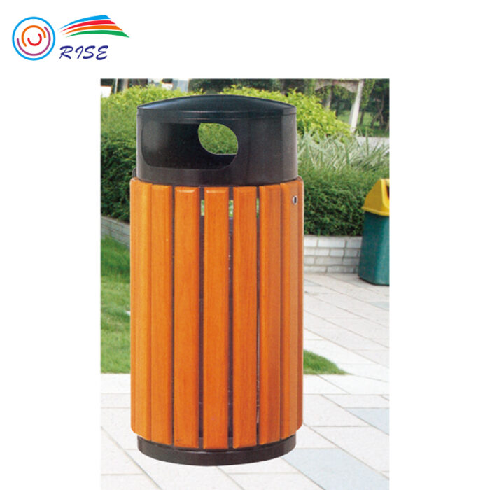 hotel outdoor trashcans manufacturer | Wood Looking Outdoor Trashbins (J01-3054M)