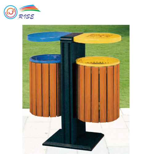 dustbin with colors manufacturer | Wood Looking Outdoor Trashbins (J01-3060M)