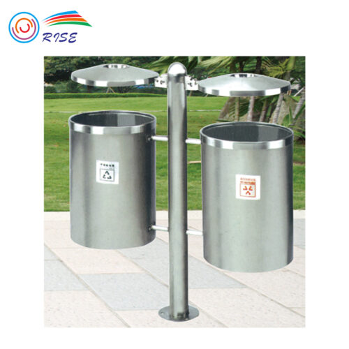 Metal Outdoor Dustbin With ASHtray