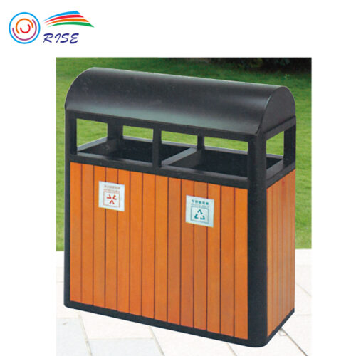 hotel outdoor trashcans manufacturer | Wood Looking Outdoor Trashbins (J01-3095M)