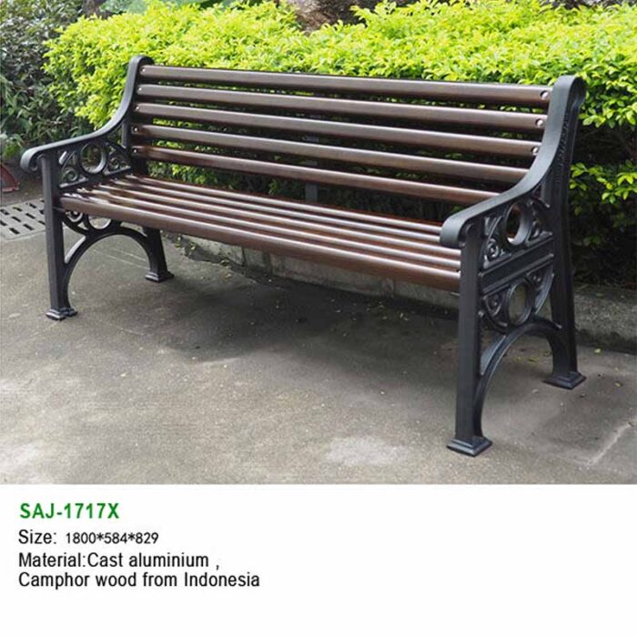 Park Outdoor Benches | Aluminum Frame+Camphorwood (SAJ-1717X)