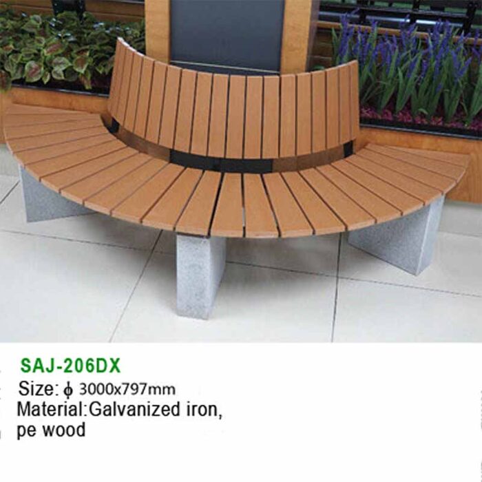 Hotel Outdoor Park Benches Manufacturer | Galvanized Steel Frame+PE+Marble (SAJ-206DX)