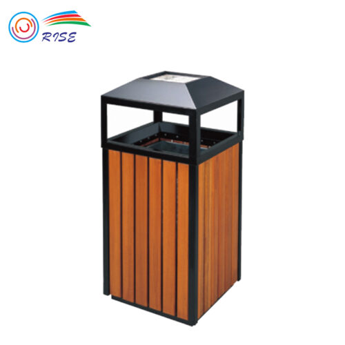 Wood dustbin supplier | Wood Looking Outdoor Trashbins (X09L-038)